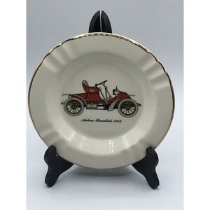 Autocar Runabout 1902 Ashtray 7-1/2" ‎  gold trim, EUC